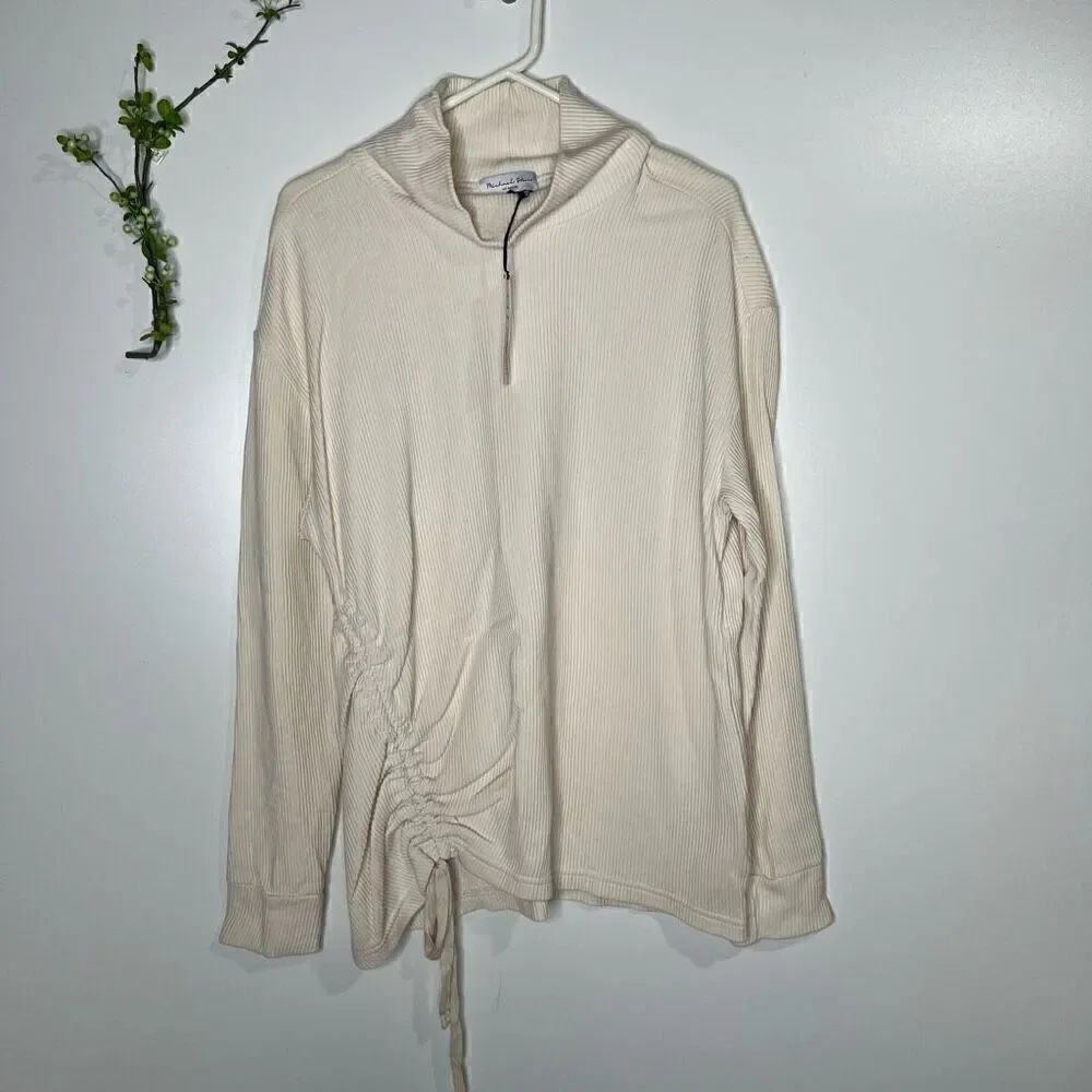 Michael Stars Donna Tunic Chalk Ivory Cream Ottoman Knit NWT!